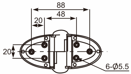 平门自动归位合页Flat Door Hinge 