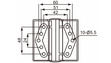 平门自动归位合页Flat Door Hinge 