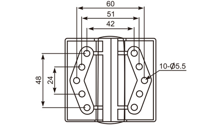 平门自动归位合页Flat Door Hinge 