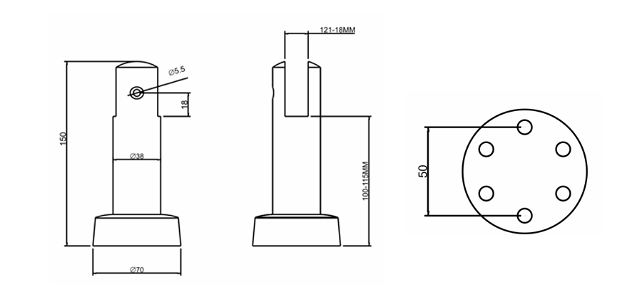 可调脚座 Adjustable Support Leg