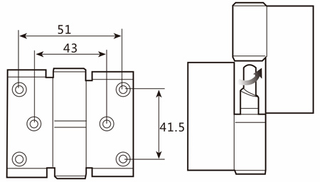 弹簧合页Auto Return Hinge 