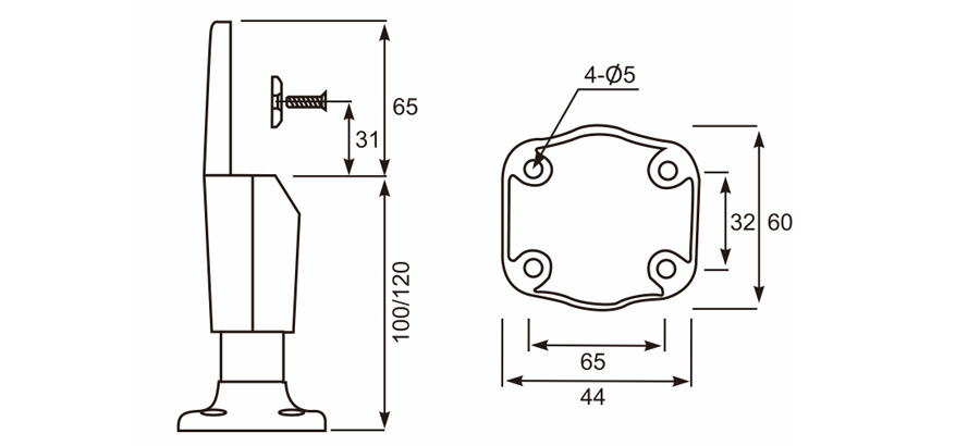 可调脚座 Adjustable Support Leg