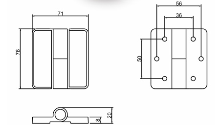 平门自动归位合页Flat Door Hinge 