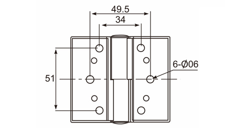 平门自动归位合页Flat Door Hinge 