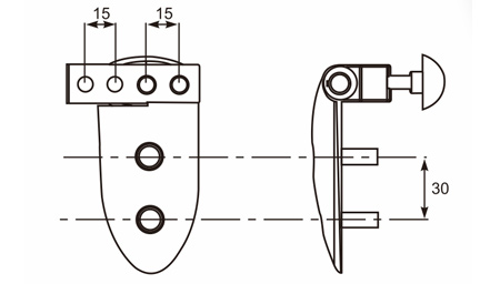 平门自动归位合页Flat Door Hinge 