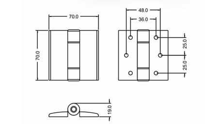 平门自动归位合页Flat Door Hinge 