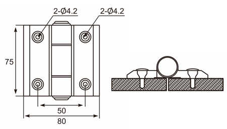 平门自动归位合页Flat Door Hinge 