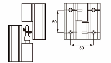 平门自动归位合页Flat Door Hinge 