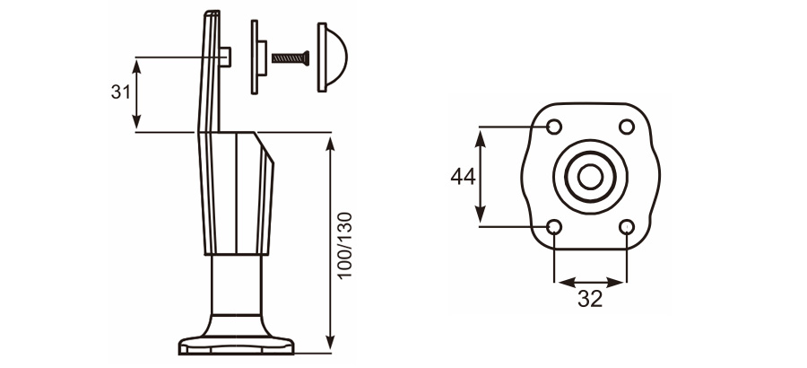 ɵ Adjustable Support Leg