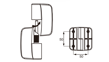 平门自动归位合页Flat Door Hinge 